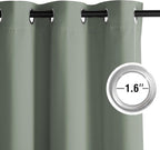 NICETOWN Room Darkening Draperies Curtains Panels, 2 Panels Sage Green W52 x - Image 4