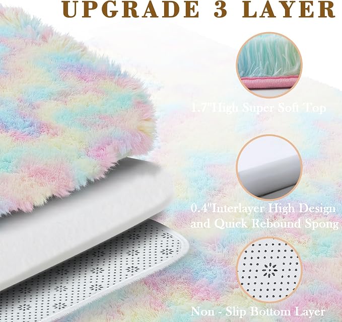 8x10 Area Rugs for Bedroom Living Room Fluffy, Large Area Rug Shag Shaggy - Image 5