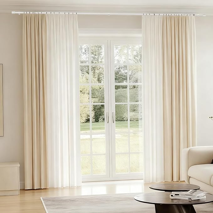 5/8” White Diameter Curtain Rods 30-90 Inch, - Image 5