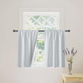 RYB HOME White 100% Blackout Curtains, Short Thermal Insulated Heat & UV by RYBHOME