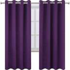 LEMOMO Purple Thermal Blackout Curtains/52 x 72 Inch/Set of 2 Panels Room - Image 2