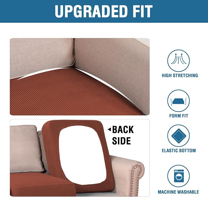 H.VERSAILTEX Super Stretch Individual Seat, Sofa Covers Couch, Cushion Covers - Image 6