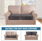 H.VERSAILTEX Velvet Stretch Couch Cushion Cover Plush Cushion Slipcover - Image 3