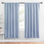 NICETOWN Window Curtains Blackout Drapes, Vintage Blue, 1 Pair, 52 by 72-Inch by NICETOWN