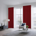 CUCRAF Red Blackout Curtains 45 inch Length 2 Panels Set, Rod Pocket Room - Image 8