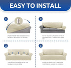 KEKUOU Stretch Oversized Sofa Slipcover 1 Piece Couch Sofa Cover Furniture - Image 5