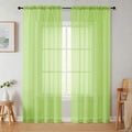 Sheer Curtains 84 Inches Long 2 Panels Set by WelvetBLK