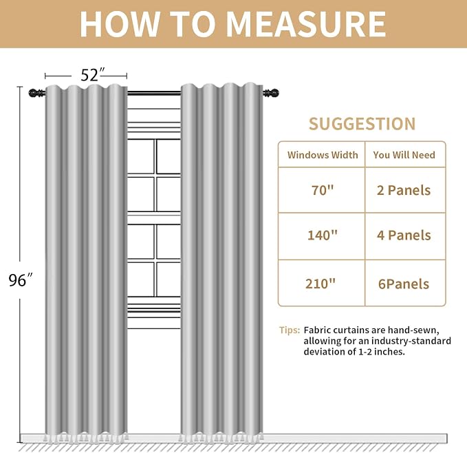 Farmhouse Floral Curtains 96 Inches Long 100% Blackout Living Room Drapes - Image 8