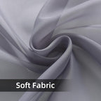 youleyar Solid Sheer Rod Pocket Curtain Voile Draperies 2 Panels White Beige - Image 5