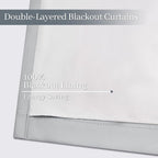 Yakamok Light Grey Room Darkening 100% Blackout Curtains Grommet Extra Wide - Image 5