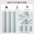 Joydeco Greyish White Custom Solid Single Blackout Curtain - Image 4