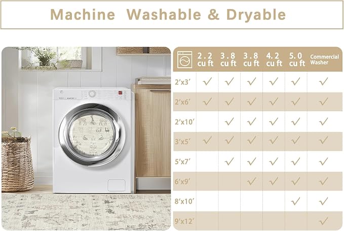 Washable Rugs 8x10 Area Rugs for Living Room, Dining Room- Large Ultra Soft - Image 9