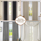 KAMANINA 1 Inch Curtain Rod Telescoping Single Drapery Rod 36 to 72 Inches - Image 9
