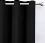 LEMOMO Blackout Curtains 52 x 84 inches Long Black Curtains Set of 2 Panels - Image 5