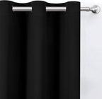 LEMOMO Black Blackout Curtains 34 x 54 Inch Length/Set of 2 Curtain - Image 7