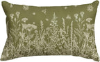 AVOIN colorlife Wildflowers Spring Moss Green Throw Pillow Cover, 12 x 20 Inch by AVOINcolorlife