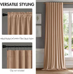 MIULEE Blush Beige Velvet Curtains 84 inches - Image 2