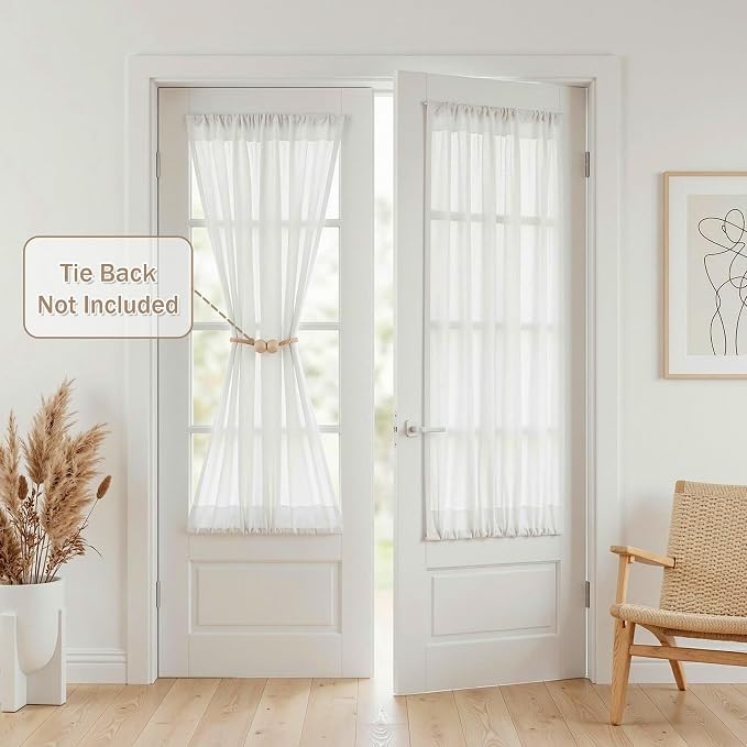 MYSKY HOME White French Door Curtains - Image 2