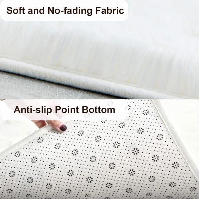 TWINNIS Super Soft Shaggy Rugs Fluffy Carpets 8x10 Feet, Indoor Modern Plush - Image 2