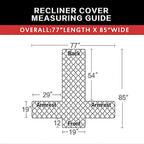 Easy-Going Recliner Chair Covers Reversible Recliner Slipcovers Water Resistant - Image 6