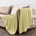 BEDELITE Fleece Blanket Twin Size – 3D Ribbed Jacquard Soft and Warm Decorative - Image 7