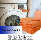 JIAHANNHA Burnt Orange Throw Blanket Fleece Blanket 50"x60", Super Soft Fall - Image 4