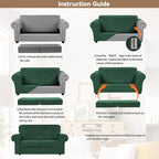 WEERRW Velvet Couch Covers for 2 Cushion Couch Sofa - Image 6