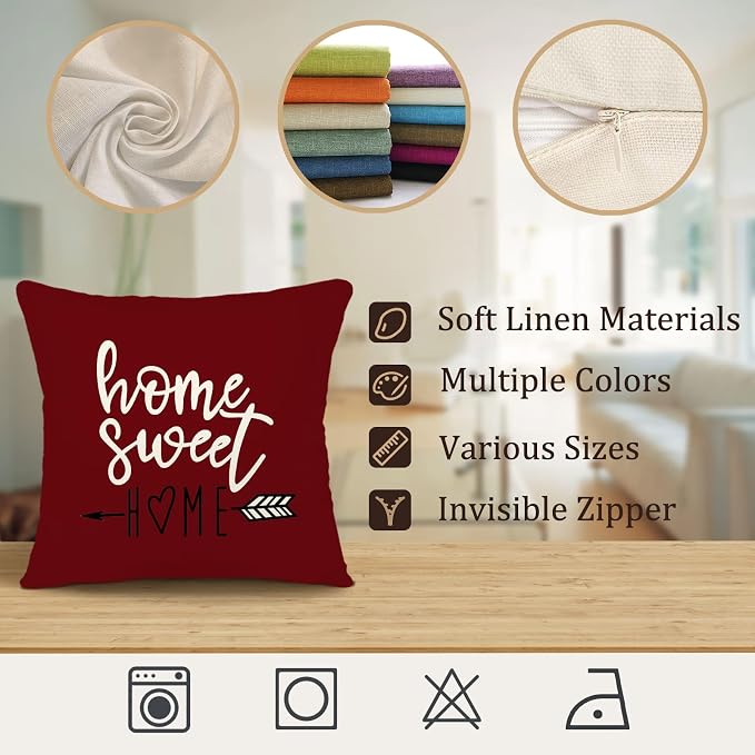 YCOLL Christmas Pillow Covers 16x16 Set of 4, Modern Sofa Throw Pillow Cover - Image 6