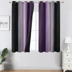 Estelar Textiler Black and Purple Ombre Blackout Curtains 45 Inch Length 2 by ESTELARTEXTILER