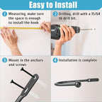 VRSS Wall Mount Curtain Tiebacks Drapery Holdbacks Curtain Holdback Hooks 6" L - Image 6