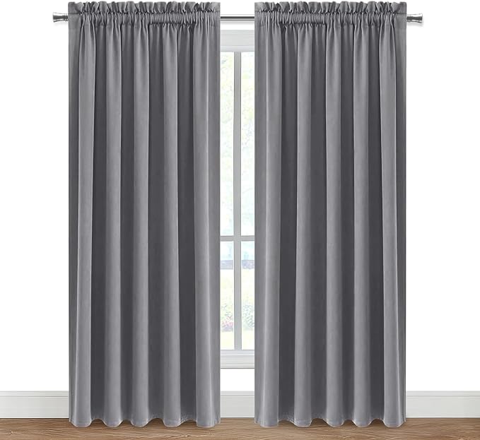 DWCN Grey Blackout Curtains for Bedroom, Thermal Insulated Energy Saving Room - Image 9