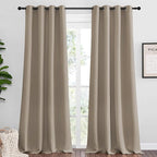 NICETOWN Taupe Blackout Curtains 102" Long, 2 Pieces by NICETOWN
