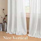 H.VERSAILTEX White Sheer Linen Curtains - Image 7