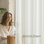 NICETOWN Beige Sheer Long Curtains 102 inches, Grommet Elegant and Airy Window - Image 3