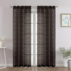 Chyhomenyc Chocolate Sheer Curtains 72 Inches Long 2 Panels Set, Light by Chyhomenyc