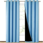 NICETOWN 100% Blackout Curtains 84 inches Long, 52 inches Wide, Pair of Energy by NICETOWN