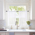MIULEE 2 Panels Kitchen Tiers Half Window Sheer Curtains Rod Pocket Voile Drapes by MIULEE