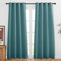 NICETOWN Sea Teal Blackout Doorway Curtains 80 inch Length 2 Panels, Grommet by NICETOWN