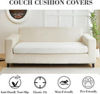 Couch Covers for 2 Cushion Sofa Pet Friendly Couch Cushion Covers Universal - Image 3