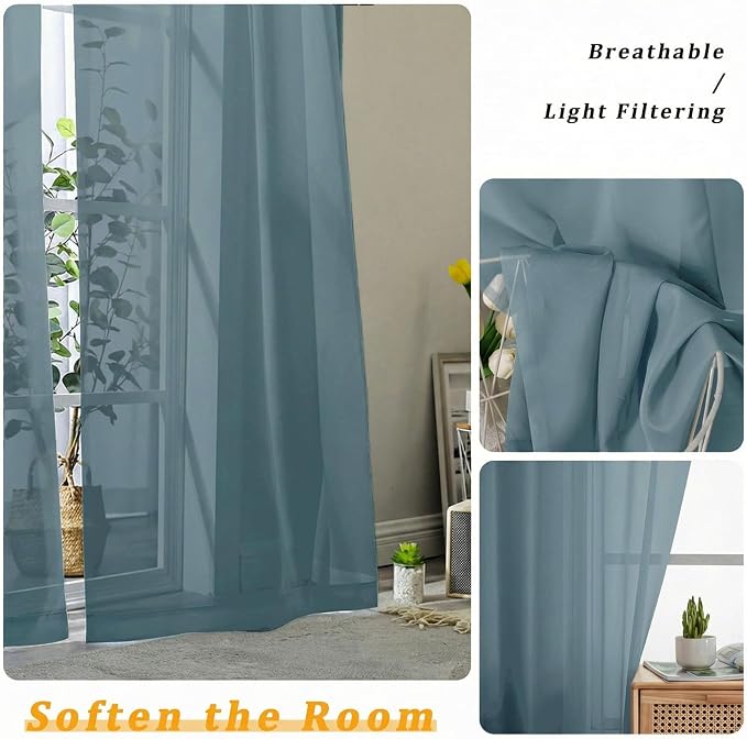 Gwine Sheer Curtains 63 Inch Length - Image 5