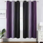Estelar Textiler Black and Purple Ombre Blackout Curtains - Image 2