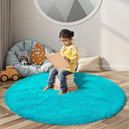 Super Soft Circle Rugs for Girls Princess Castle Toddlers Play Tent 3 Diameter by Junhejiamei
