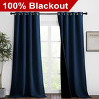 NICETOWN 100% Blackout Blinds, 46 inches x 96 inches, Laundry Room Decor Window - Image 2