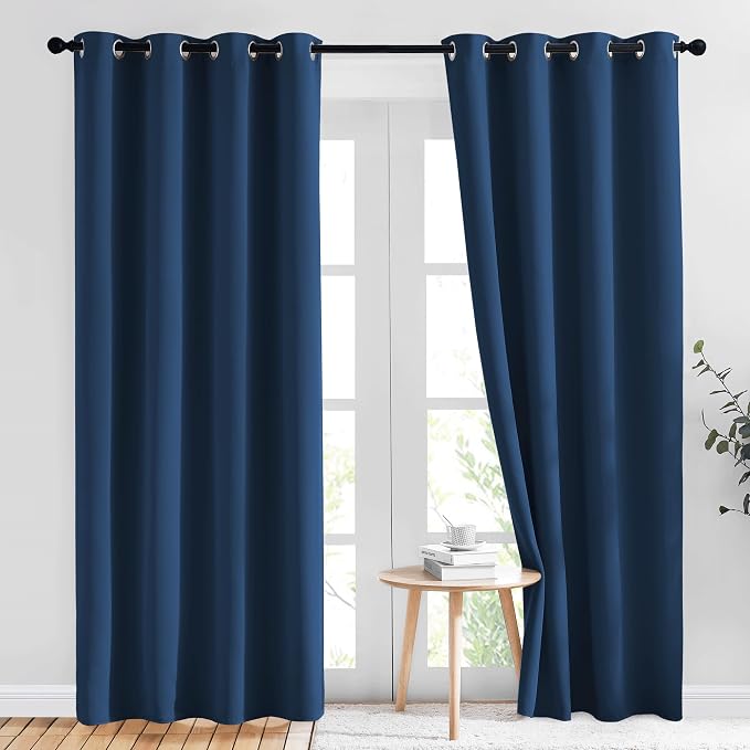 NICETOWN Room Darkening Curtains 84 inch Length 2 Panels, Thermal Insulated by NICETOWN