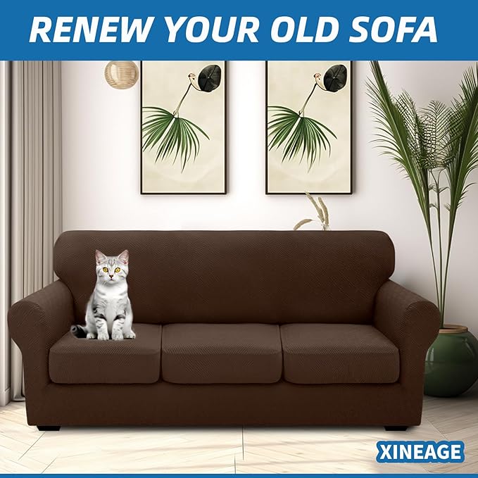 XINEAGE 2026 New 4 Pieces Extra Large Couch Covers - Image 4