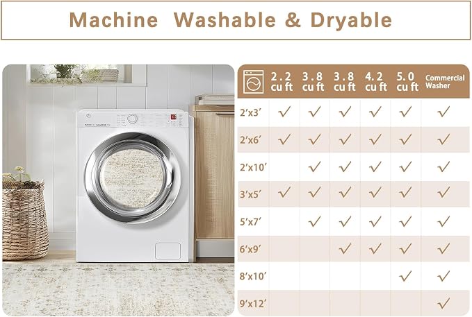 Washable Rugs 8x10 Area Rugs for Living Room, Rugs for Bedroom, Large Carpets - Image 7