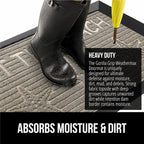 GORILLA GRIP 100% Waterproof All-Season WeatherMAX Doormat, US Designed Natural - Image 4