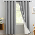 Yakamok Linen Dove Gray Curtains 100% Blackout 84 Inches Long, Room Darkening by Yakamok