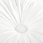 HIG Set of 2 Decorative Round Pleated Throw Pillows, Classy Accent Pumpkin - Image 6