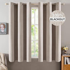 MIULEE Linen Blackout Curtains and Drapes 100% Room Darkening Thermal Insulated by MIULEE